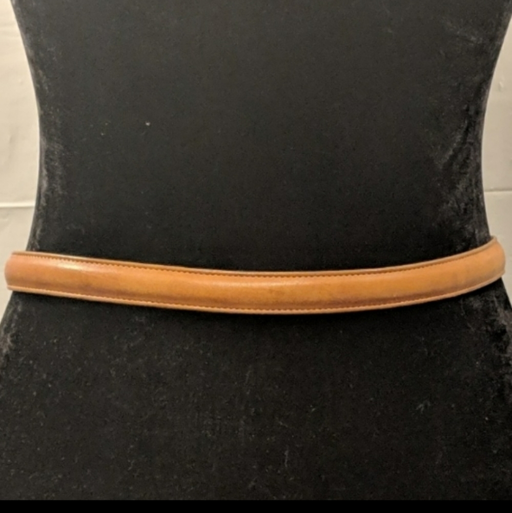 Coach British Tan Skinny Leather Belt #2800 - Picture 2 of 14